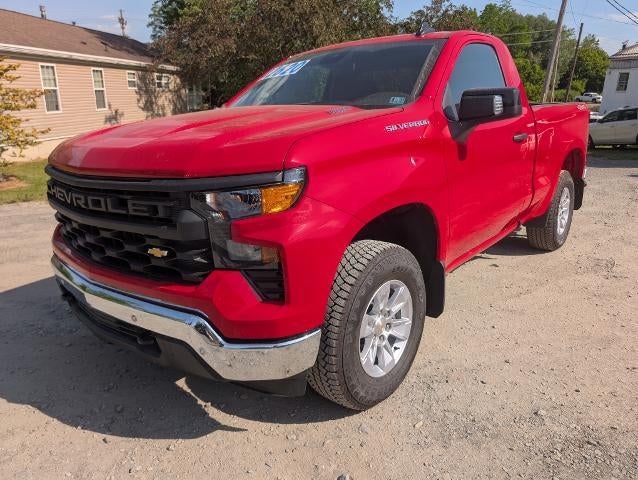 2026 Chevrolet Silverado 1500 WT in Red Hot — front three-quarter view